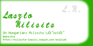 laszlo milisits business card